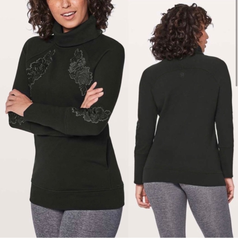 Lulu lemon floral embroidered sweater